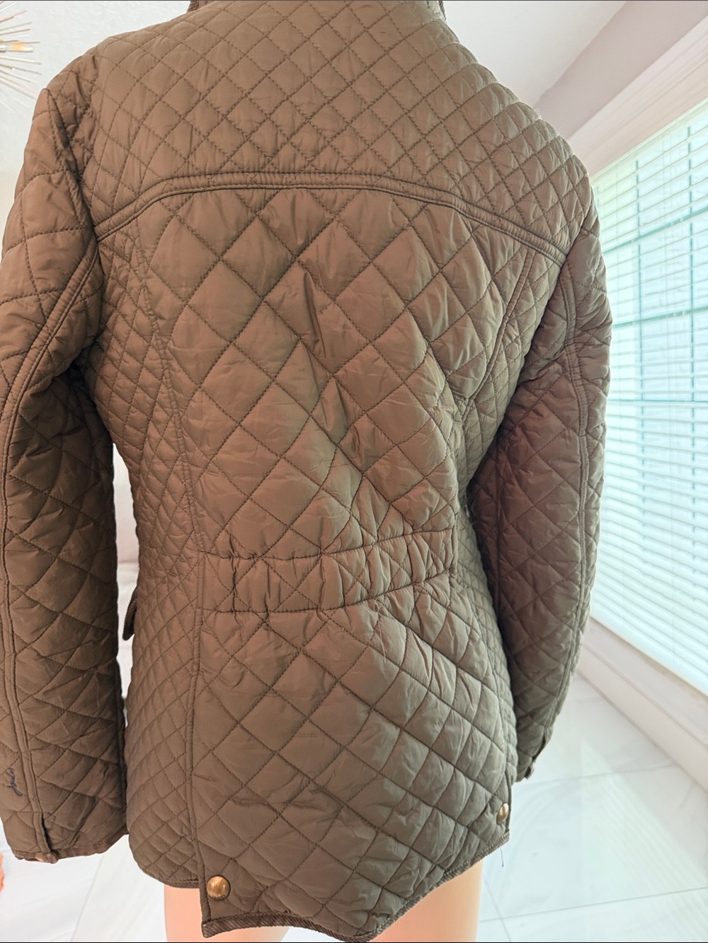 Quilted Olive Green Women's Jacket - Picture 5 of 6